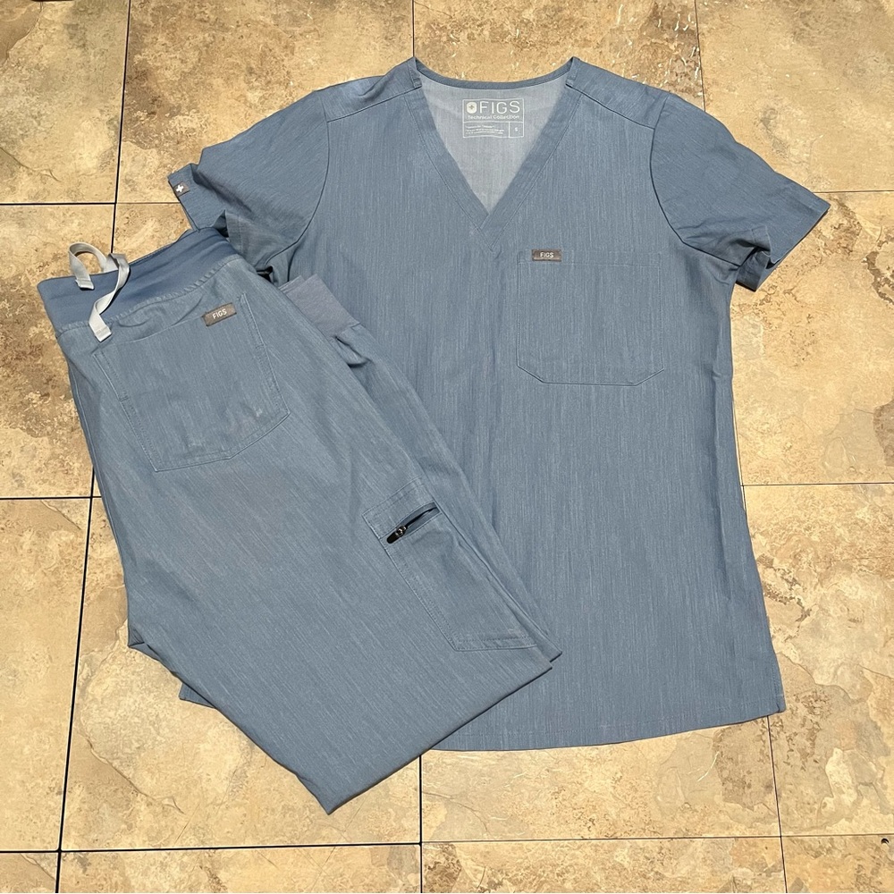 Figs Blue Scrub Set